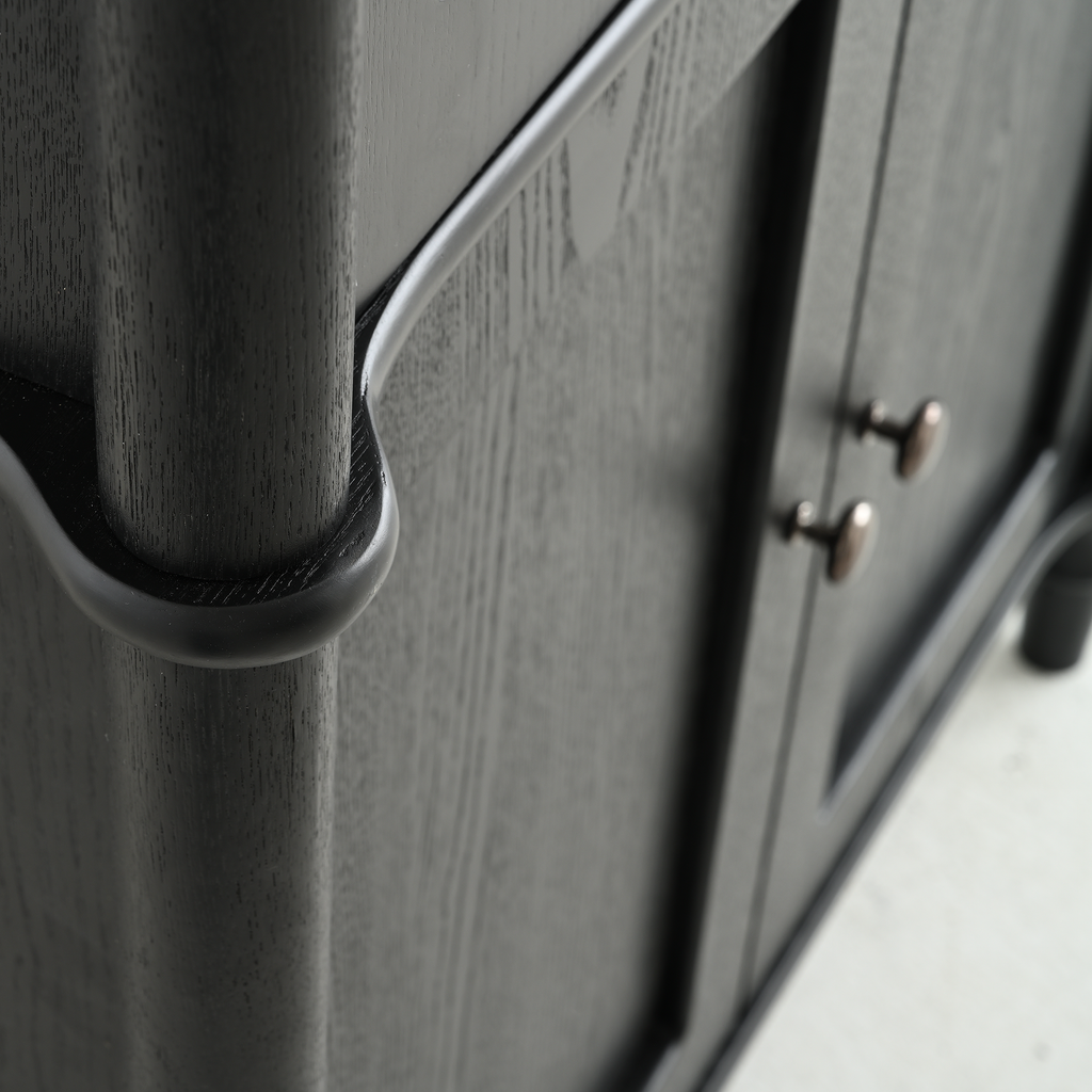 73.25'' Tall Vintage Display Cabinet with Double Glass Doors, Traditional Style China Cabinet Curio Cabinet for Collectibles for Hallways Living Room, Kitchen, Home, Studio or Workspace - Black - Groovy Boardz