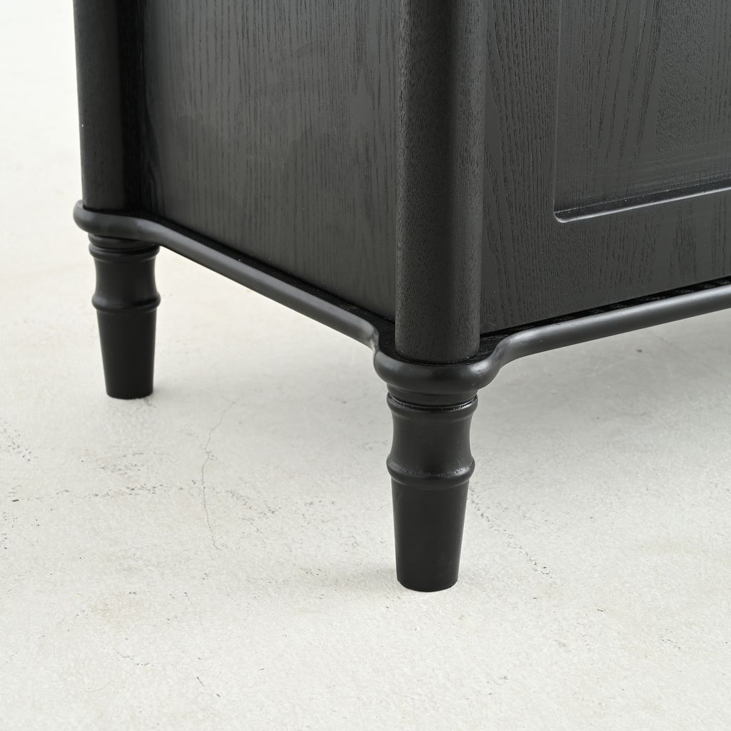 73.25'' Tall Vintage Display Cabinet with Double Glass Doors, Traditional Style China Cabinet Curio Cabinet for Collectibles for Hallways Living Room, Kitchen, Home, Studio or Workspace - Black - Groovy Boardz