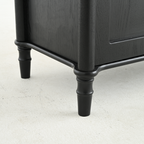 73.25'' Tall Vintage Display Cabinet with Double Glass Doors, Traditional Style China Cabinet Curio Cabinet for Collectibles for Hallways Living Room, Kitchen, Home, Studio or Workspace - Black - Groovy Boardz