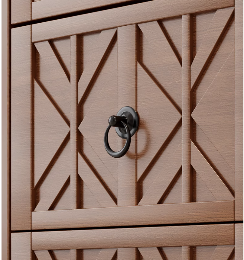 End Table with 3 Drawers, Corner Table with 2 Open Shelves, Tall Side Table for Bedroom and Corner, Walnut,Expect Arrival Date (2025/5/27)