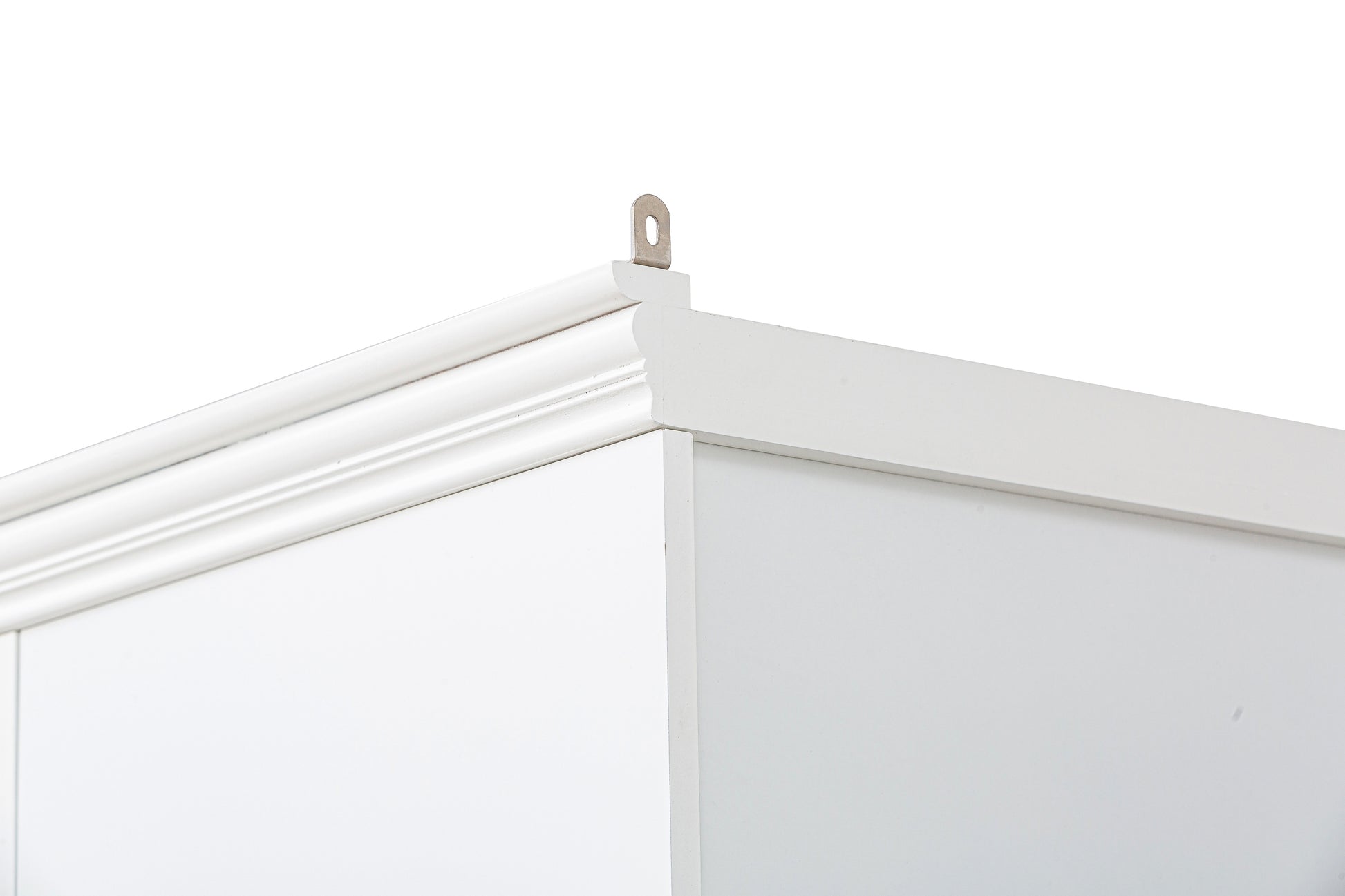 78.75'' Tall Display Shelves with 5 Colors Adjustable LED Ceiling Light, Retro-style Bookcases with Tempered Glass Shelves for Living Room, Home, Office, Studio or Workspace, White