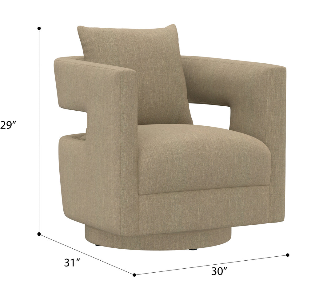 Tan Swivel Chair Accent Chair