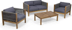 LAUREL Outdoor 4 Seater Chat Set_LOVESEAT & COFFEE TABLE & CLUB CHAIR - Groovy Boardz
