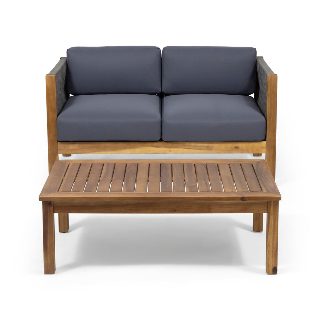 LAUREL Outdoor 4 Seater Chat Set_LOVESEAT & COFFEE TABLE & CLUB CHAIR - Groovy Boardz