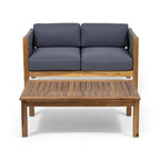 LAUREL Outdoor 4 Seater Chat Set_LOVESEAT & COFFEE TABLE & CLUB CHAIR - Groovy Boardz