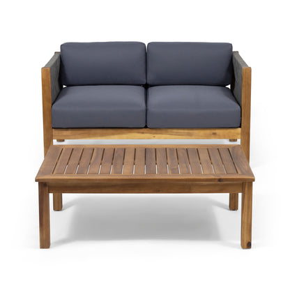 LAUREL Outdoor 4 Seater Chat Set_LOVESEAT & COFFEE TABLE & CLUB CHAIR - Groovy Boardz