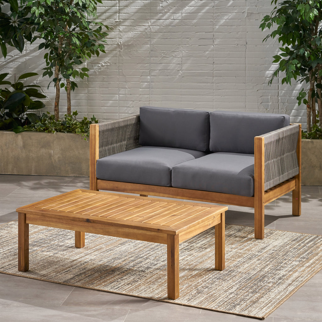 LAUREL Outdoor 4 Seater Chat Set_LOVESEAT & COFFEE TABLE & CLUB CHAIR - Groovy Boardz