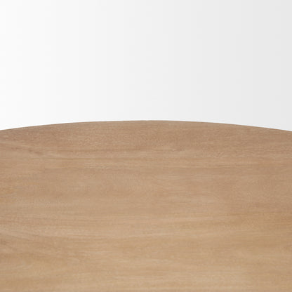 Terra Round Wood Fluted Coffee Table with Lift-Top Storage