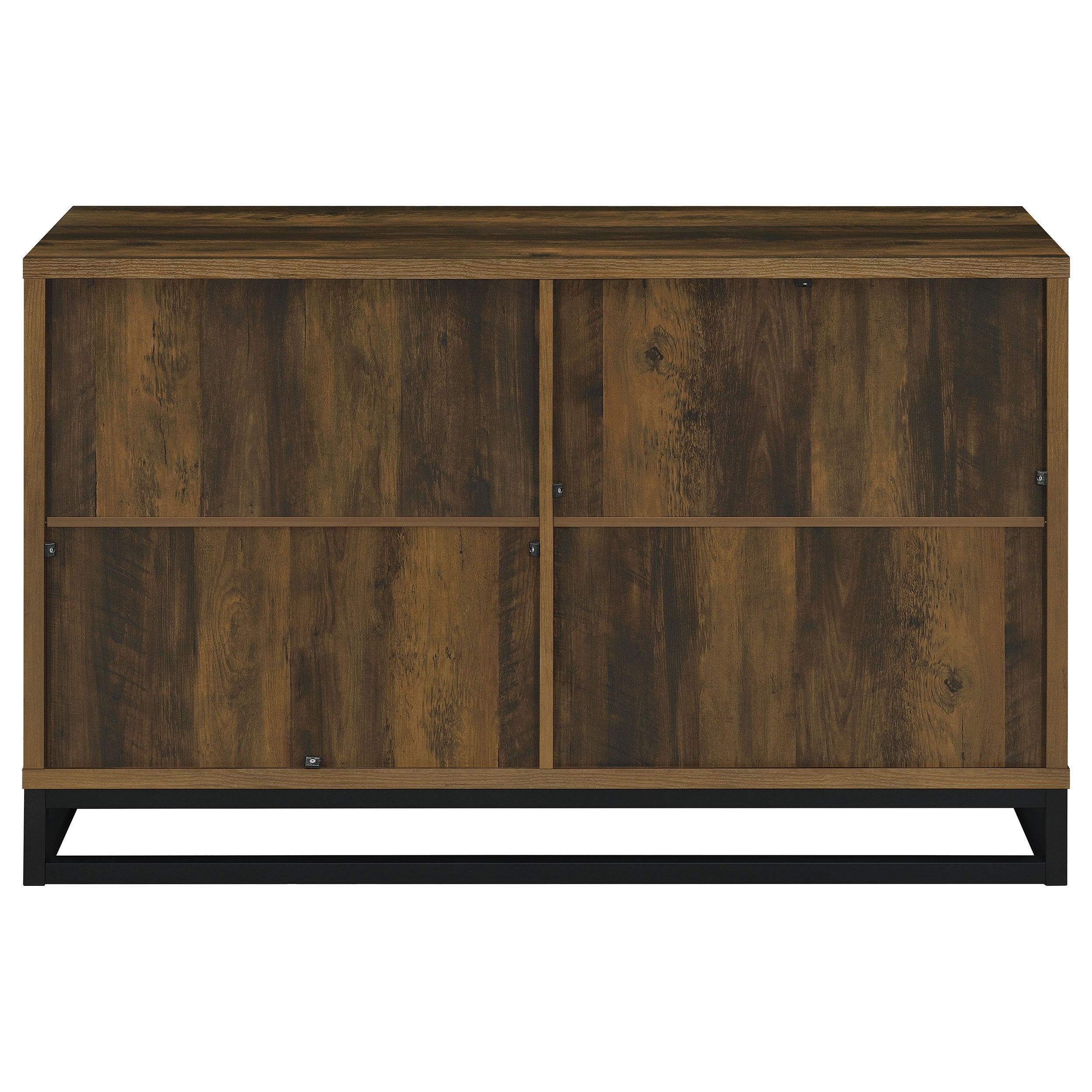 Thurston Dark Pine 4-door Engineered Wood Accent Cabinet Storage Cabinet