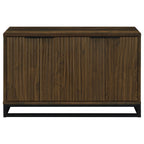 Thurston Dark Pine 4-door Engineered Wood Accent Cabinet Storage Cabinet