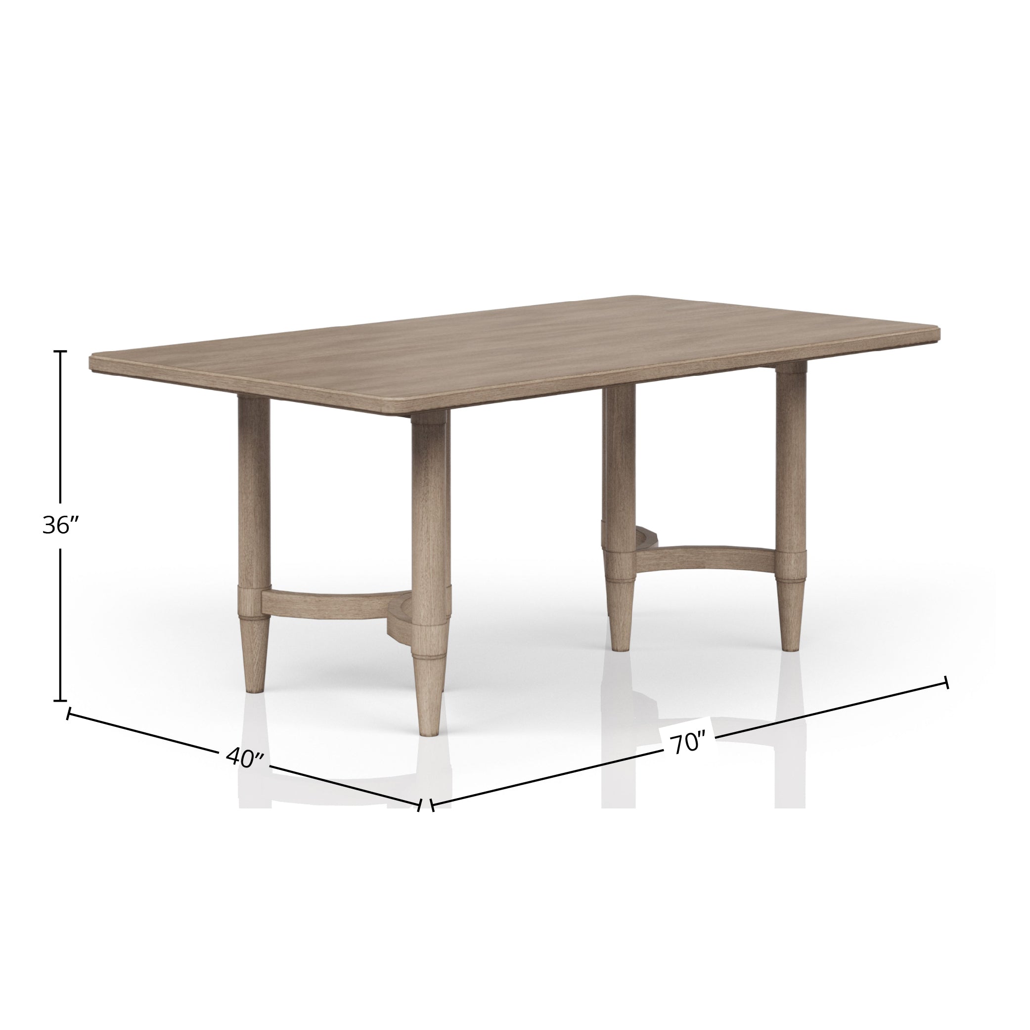 Counter Height Dining Table in Sand Colored Finish