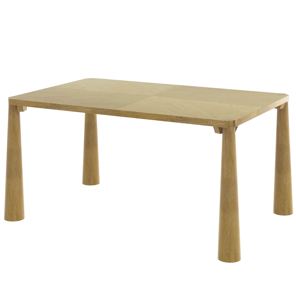 TREXM 7-Piece Retro Dining Table Set for 6, Wood Dining Table Set for 6 with Upholstered Chairs for kitchen & Dining Room (Natural Wood Wash)