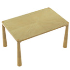 TREXM 7-Piece Retro Dining Table Set for 6, Wood Dining Table Set for 6 with Upholstered Chairs for kitchen & Dining Room (Natural Wood Wash)