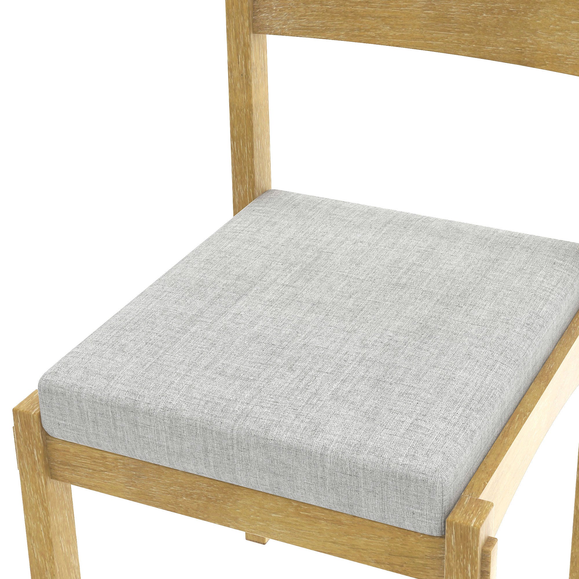 TREXM 7-Piece Retro Dining Table Set for 6, Wood Dining Table Set for 6 with Upholstered Chairs for kitchen & Dining Room (Natural Wood Wash)