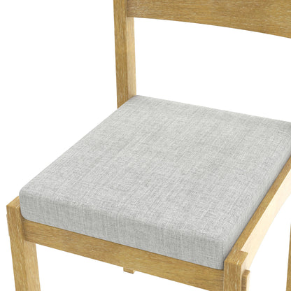 TREXM 7-Piece Retro Dining Table Set for 6, Wood Dining Table Set for 6 with Upholstered Chairs for kitchen & Dining Room (Natural Wood Wash)