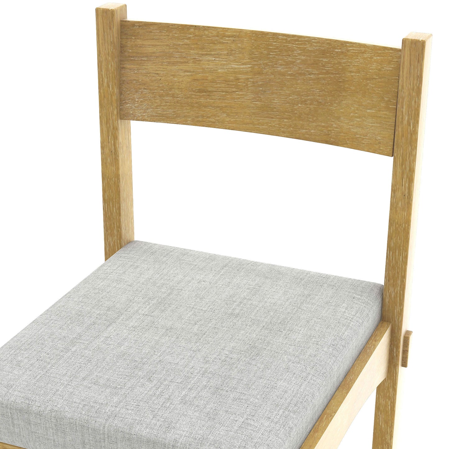 TREXM 7-Piece Retro Dining Table Set for 6, Wood Dining Table Set for 6 with Upholstered Chairs for kitchen & Dining Room (Natural Wood Wash)