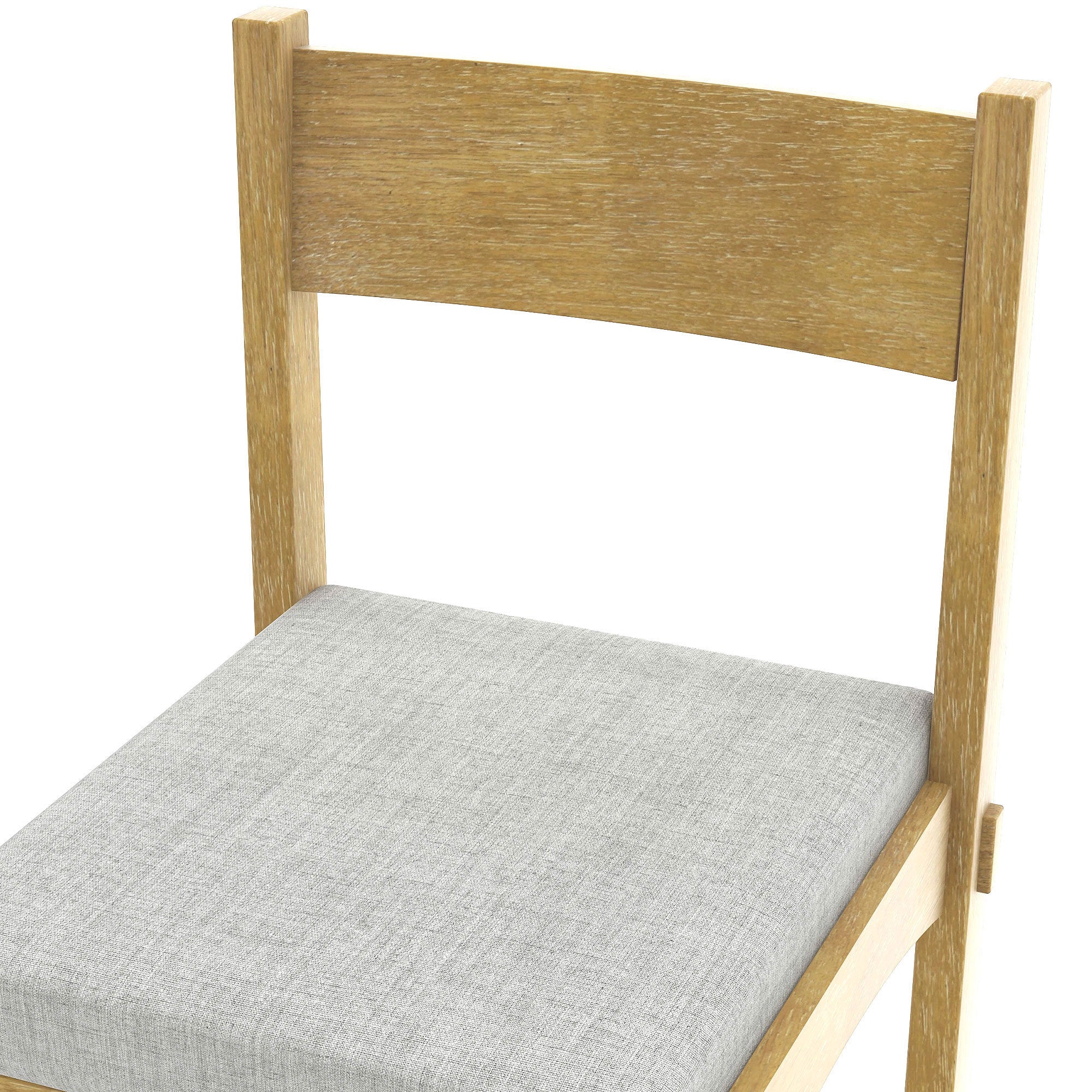 TREXM 7-Piece Retro Dining Table Set for 6, Wood Dining Table Set for 6 with Upholstered Chairs for kitchen & Dining Room (Natural Wood Wash)