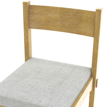 TREXM 7-Piece Retro Dining Table Set for 6, Wood Dining Table Set for 6 with Upholstered Chairs for kitchen & Dining Room (Natural Wood Wash)