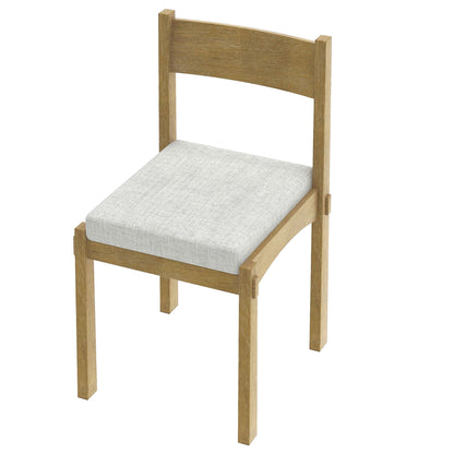 TREXM 7-Piece Retro Dining Table Set for 6, Wood Dining Table Set for 6 with Upholstered Chairs for kitchen & Dining Room (Natural Wood Wash)