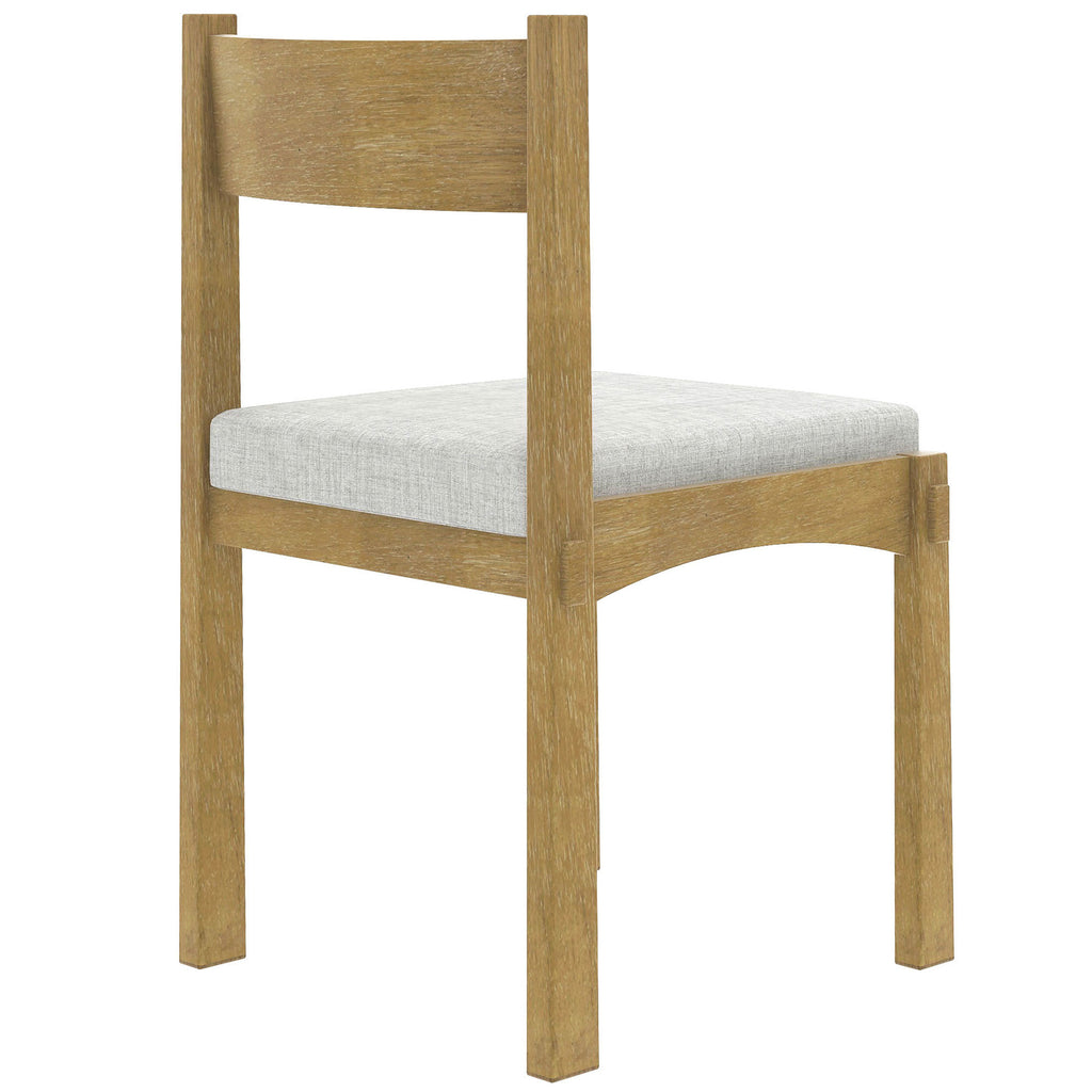 TREXM 7-Piece Retro Dining Table Set for 6, Wood Dining Table Set for 6 with Upholstered Chairs for kitchen & Dining Room (Natural Wood Wash)