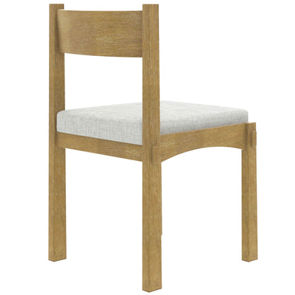 TREXM 7-Piece Retro Dining Table Set for 6, Wood Dining Table Set for 6 with Upholstered Chairs for kitchen & Dining Room (Natural Wood Wash)