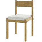 TREXM 7-Piece Retro Dining Table Set for 6, Wood Dining Table Set for 6 with Upholstered Chairs for kitchen & Dining Room (Natural Wood Wash)