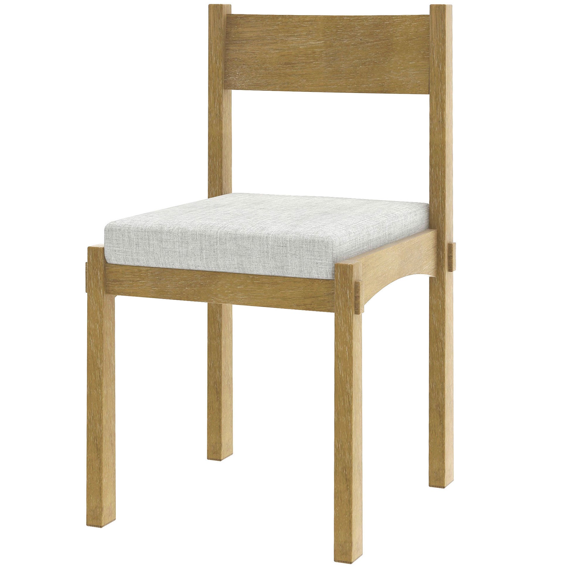 TREXM 7-Piece Retro Dining Table Set for 6, Wood Dining Table Set for 6 with Upholstered Chairs for kitchen & Dining Room (Natural Wood Wash)