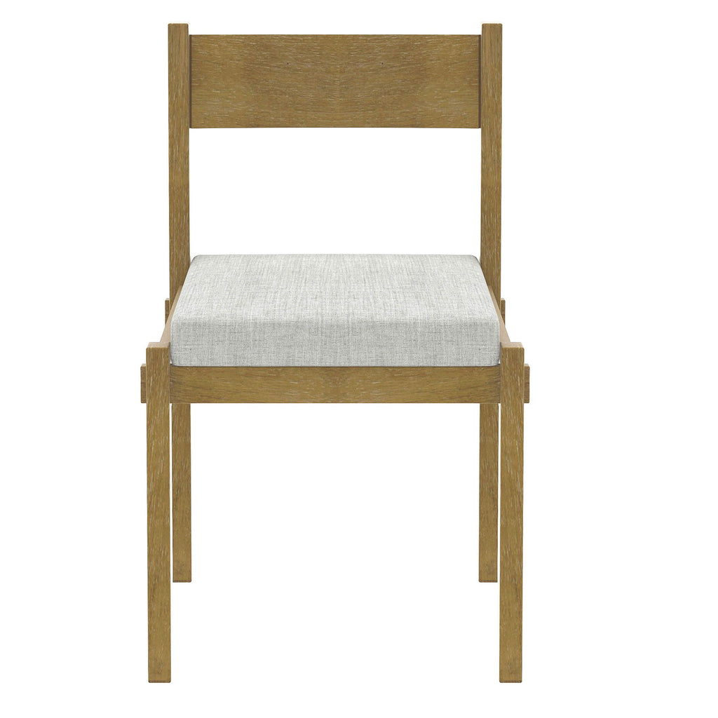 TREXM 7-Piece Retro Dining Table Set for 6, Wood Dining Table Set for 6 with Upholstered Chairs for kitchen & Dining Room (Natural Wood Wash)