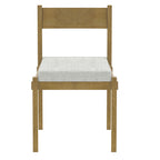 TREXM 7-Piece Retro Dining Table Set for 6, Wood Dining Table Set for 6 with Upholstered Chairs for kitchen & Dining Room (Natural Wood Wash)