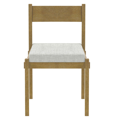 TREXM 7-Piece Retro Dining Table Set for 6, Wood Dining Table Set for 6 with Upholstered Chairs for kitchen & Dining Room (Natural Wood Wash)