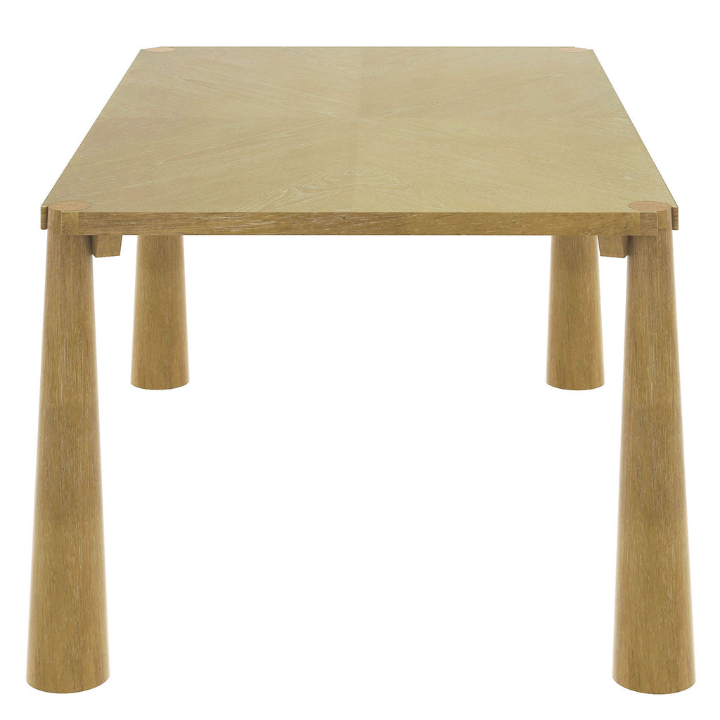 TREXM 7-Piece Retro Dining Table Set for 6, Wood Dining Table Set for 6 with Upholstered Chairs for kitchen & Dining Room (Natural Wood Wash)