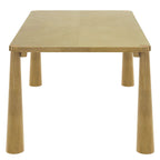 TREXM 7-Piece Retro Dining Table Set for 6, Wood Dining Table Set for 6 with Upholstered Chairs for kitchen & Dining Room (Natural Wood Wash)