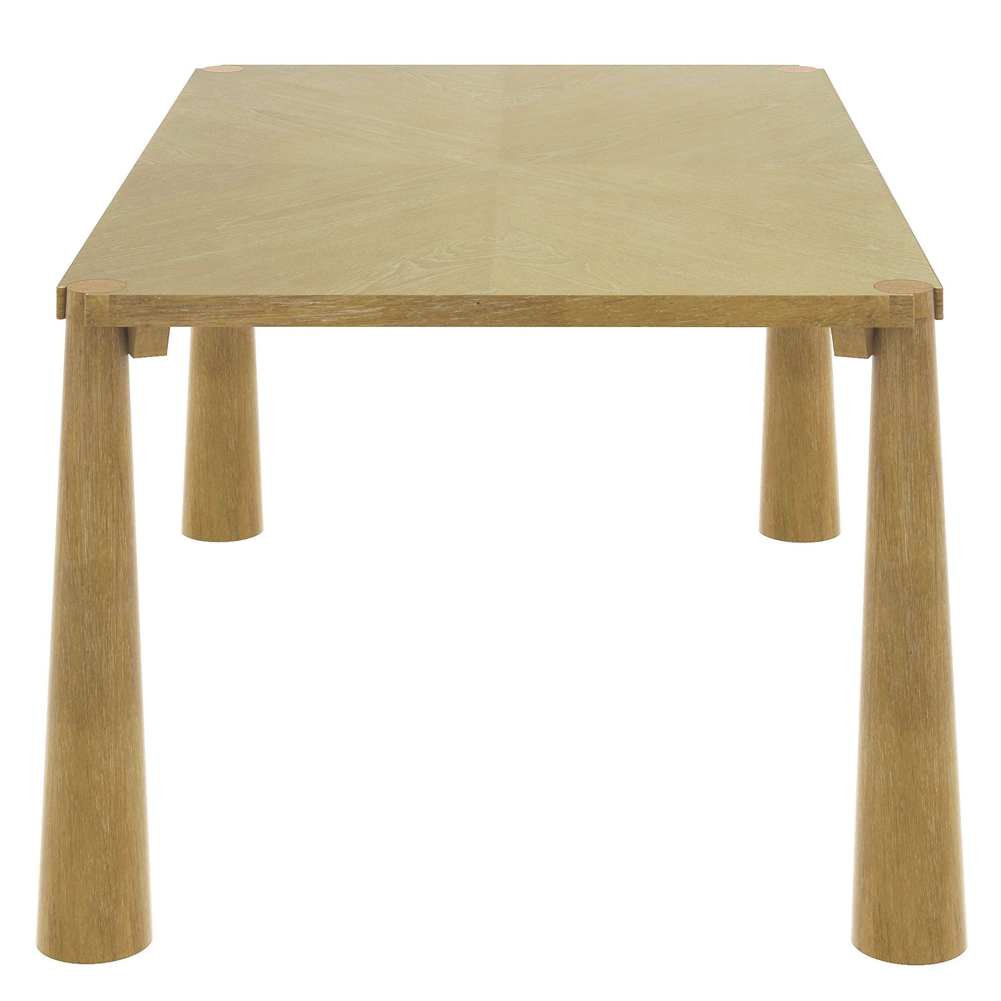 TREXM 7-Piece Retro Dining Table Set for 6, Wood Dining Table Set for 6 with Upholstered Chairs for kitchen & Dining Room (Natural Wood Wash)