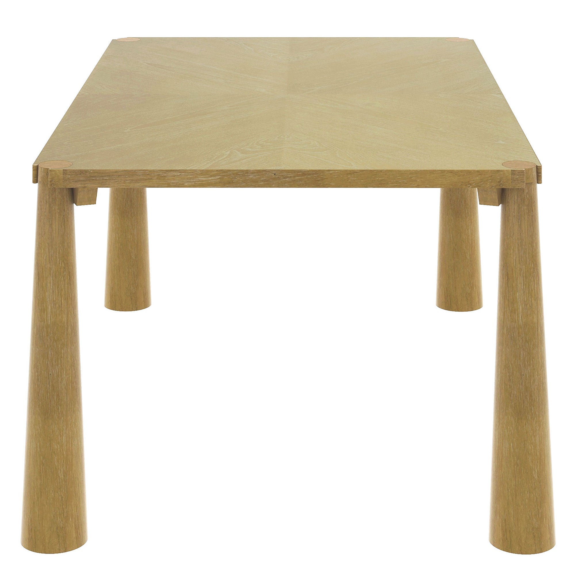 TREXM 7-Piece Retro Dining Table Set for 6, Wood Dining Table Set for 6 with Upholstered Chairs for kitchen & Dining Room (Natural Wood Wash)