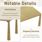 TREXM 7-Piece Retro Dining Table Set for 6, Wood Dining Table Set for 6 with Upholstered Chairs for kitchen & Dining Room (Natural Wood Wash)