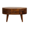 Mini Chestnut Rounded Coffee Table