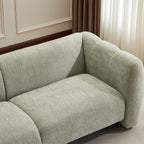 Tonson 83' 3-Seater Sofa,Wave Design, Living Rooms,Bedrooms,Apartment Office,Light Green Sofa