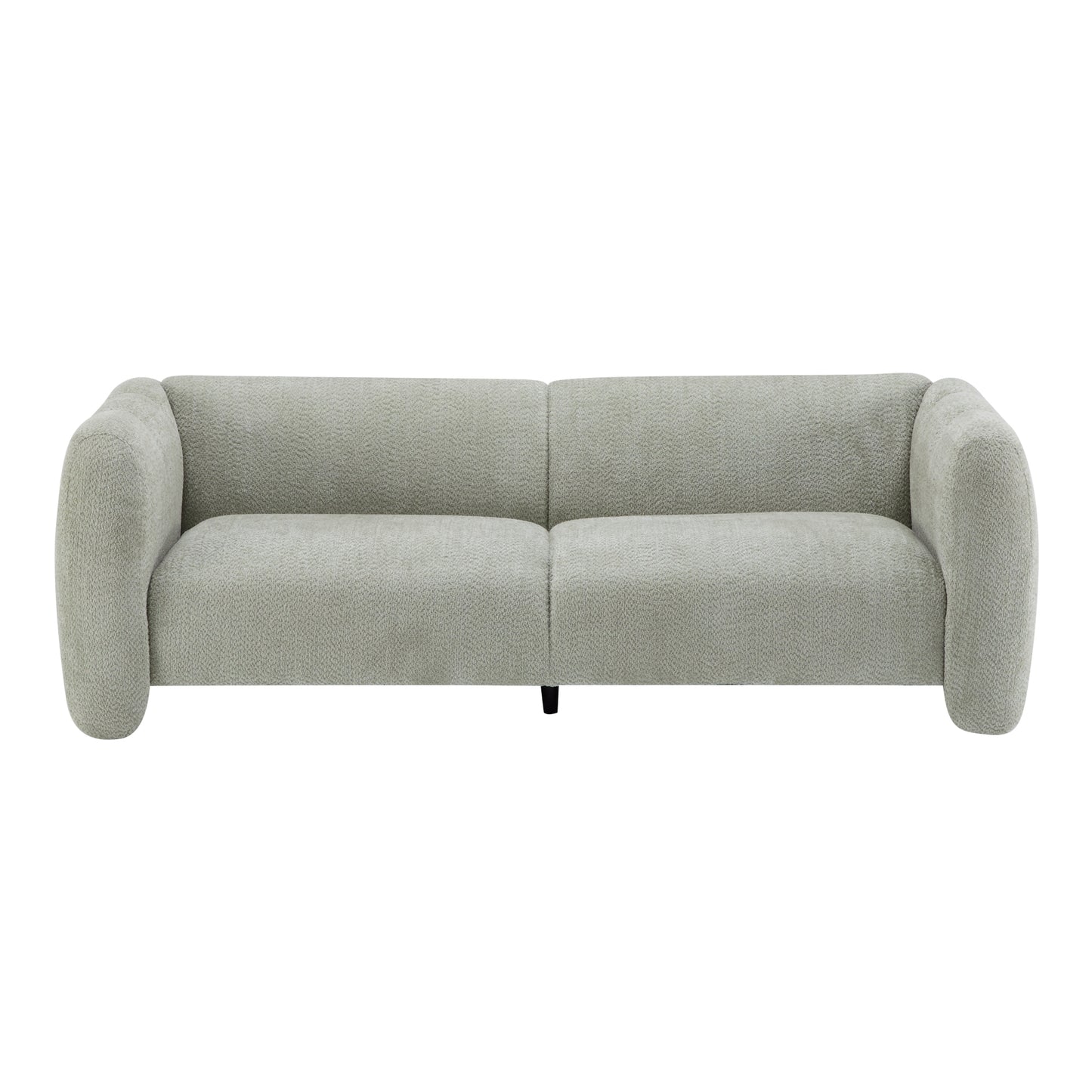 Tonson 83' 3-Seater Sofa,Wave Design, Living Rooms,Bedrooms,Apartment Office,Light Green Sofa