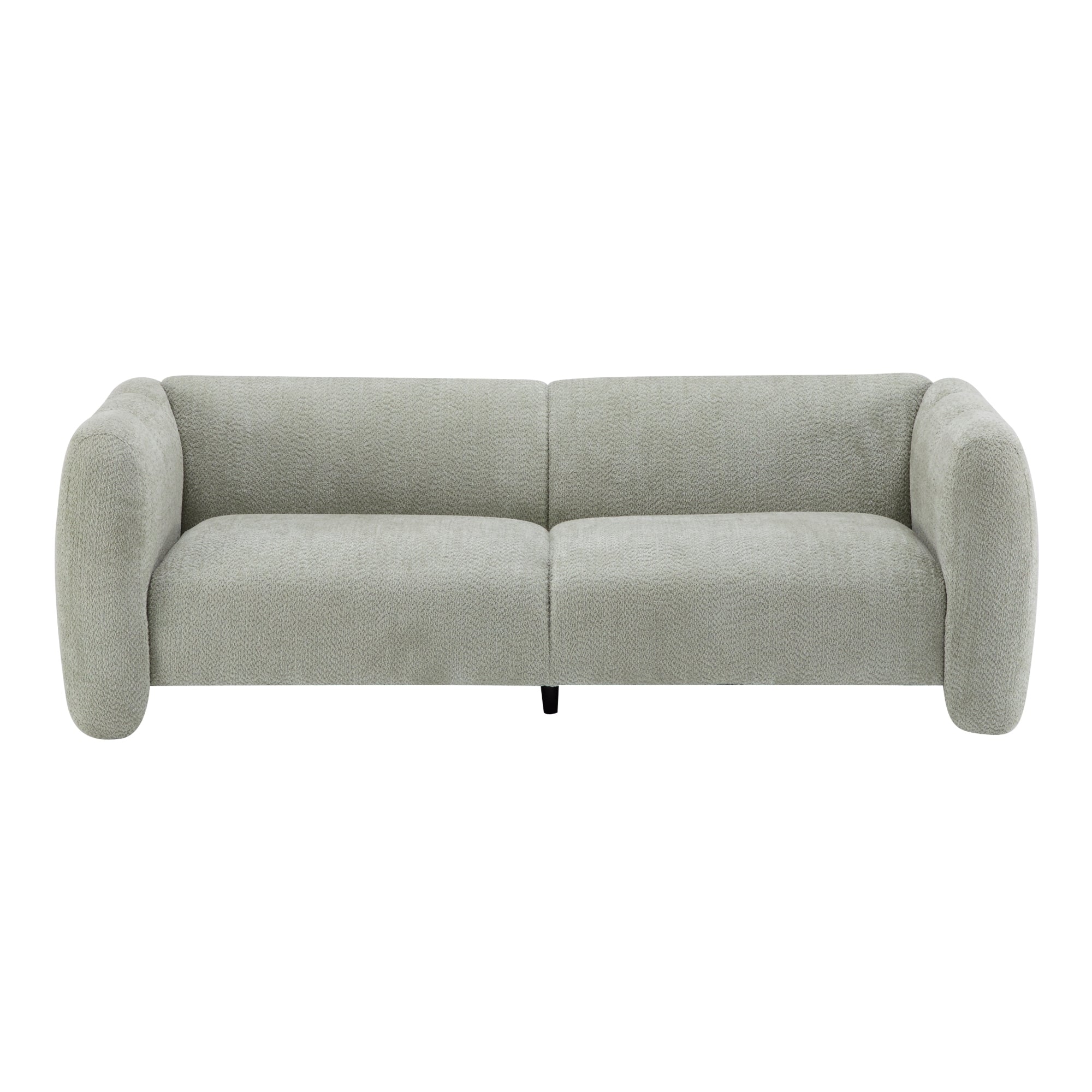 Tonson 83' 3-Seater Sofa,Wave Design, Living Rooms,Bedrooms,Apartment Office,Light Green Sofa