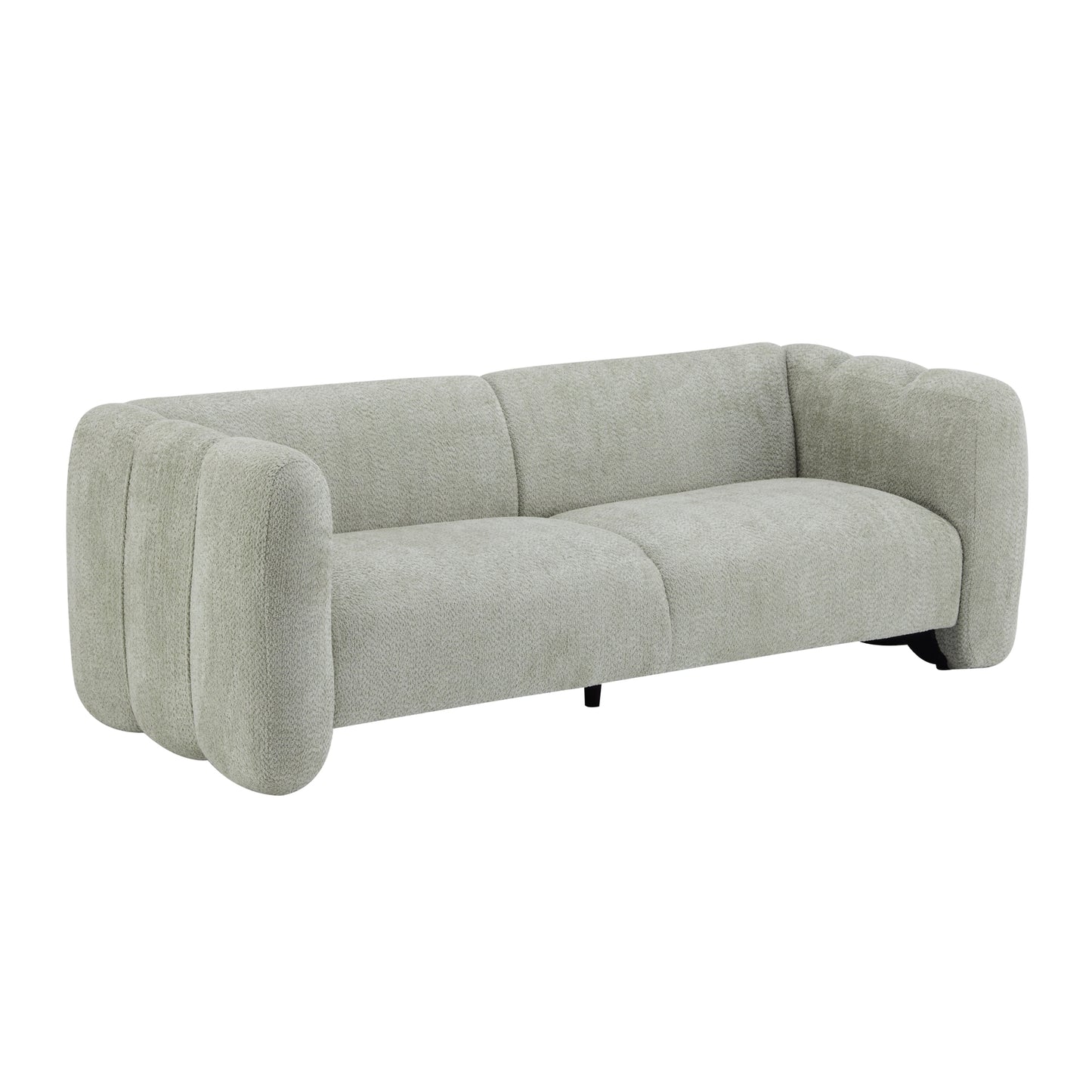 Tonson 83' 3-Seater Sofa,Wave Design, Living Rooms,Bedrooms,Apartment Office,Light Green Sofa