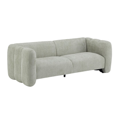 Tonson 83' 3-Seater Sofa,Wave Design, Living Rooms,Bedrooms,Apartment Office,Light Green Sofa