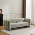 Tonson 83' 3-Seater Sofa,Wave Design, Living Rooms,Bedrooms,Apartment Office,Light Green Sofa