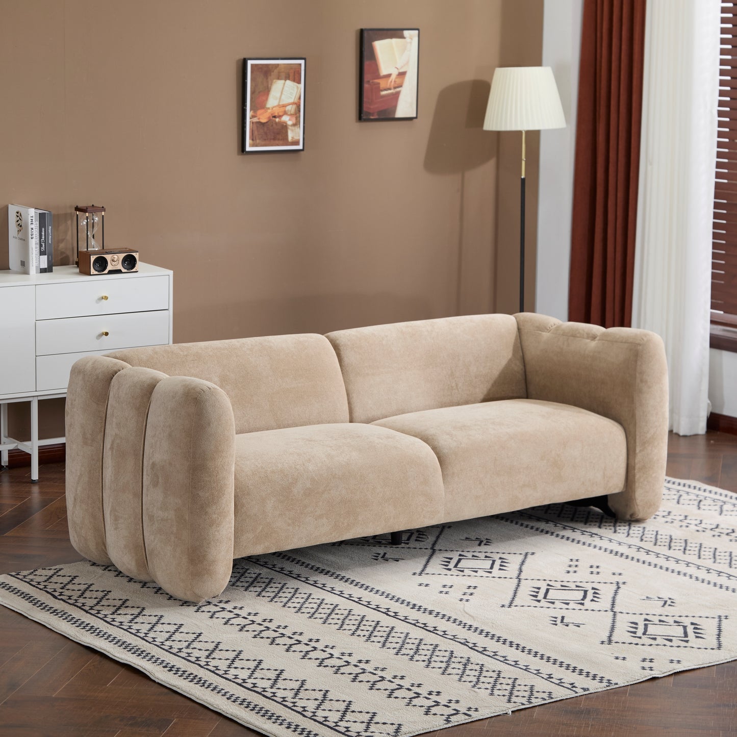 Tonson 83' 3-Seater Sofa,Wave Design, Living Rooms,Bedrooms,Apartment Office,Nomad Sofa