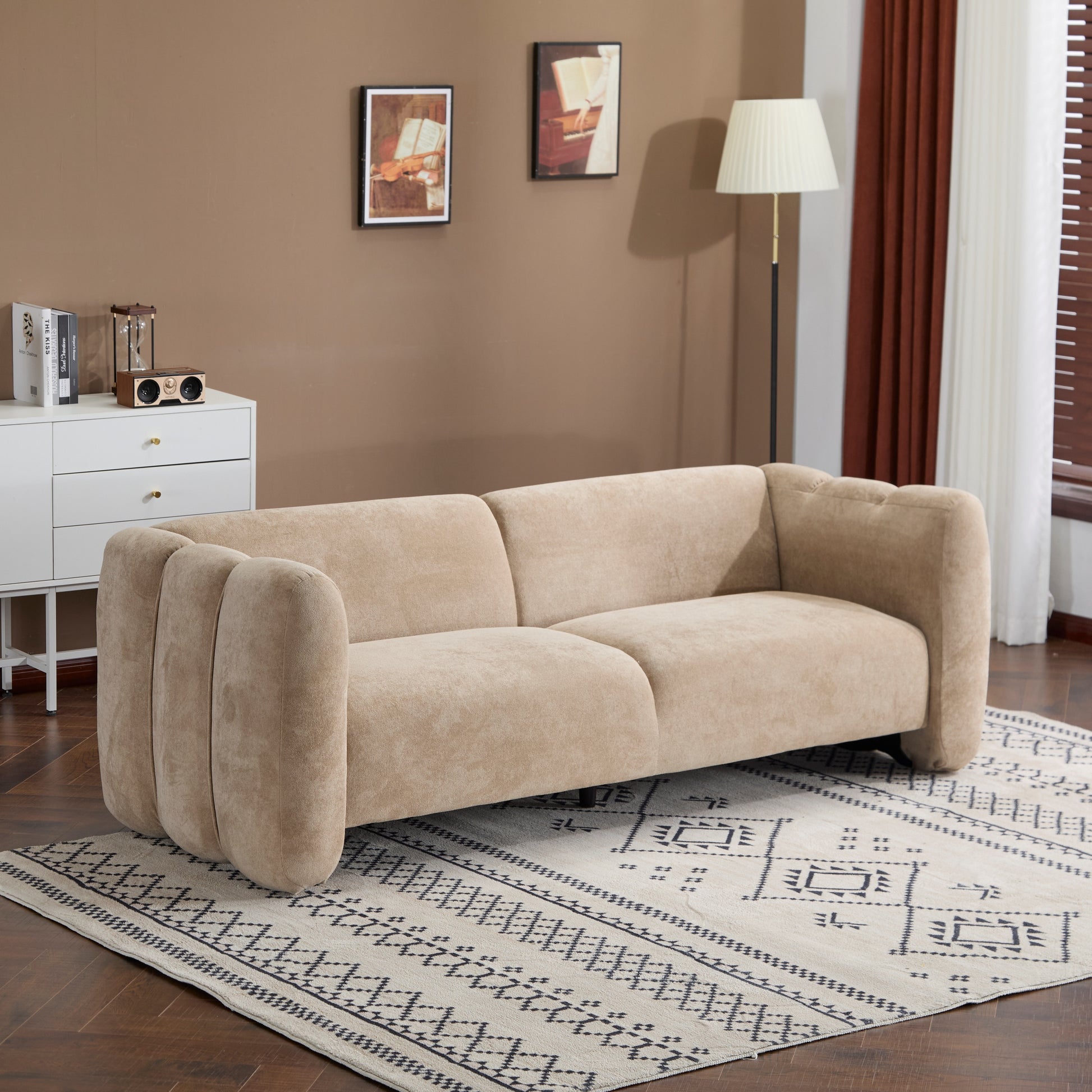 Tonson 83' 3-Seater Sofa,Wave Design, Living Rooms,Bedrooms,Apartment Office,Nomad Sofa