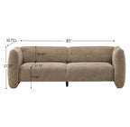 Tonson 83' 3-Seater Sofa,Wave Design, Living Rooms,Bedrooms,Apartment Office,Nomad Sofa