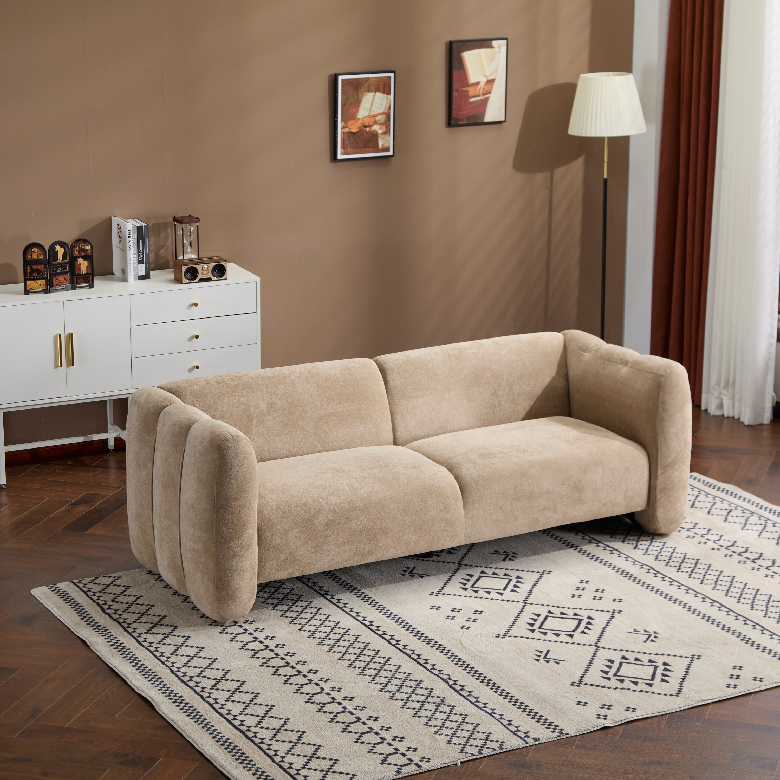 Tonson 83' 3-Seater Sofa,Wave Design, Living Rooms,Bedrooms,Apartment Office,Nomad Sofa