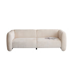Tonson Wave Design 3-Seater Sofa, Beige Fabric, 83 Inches Sofa