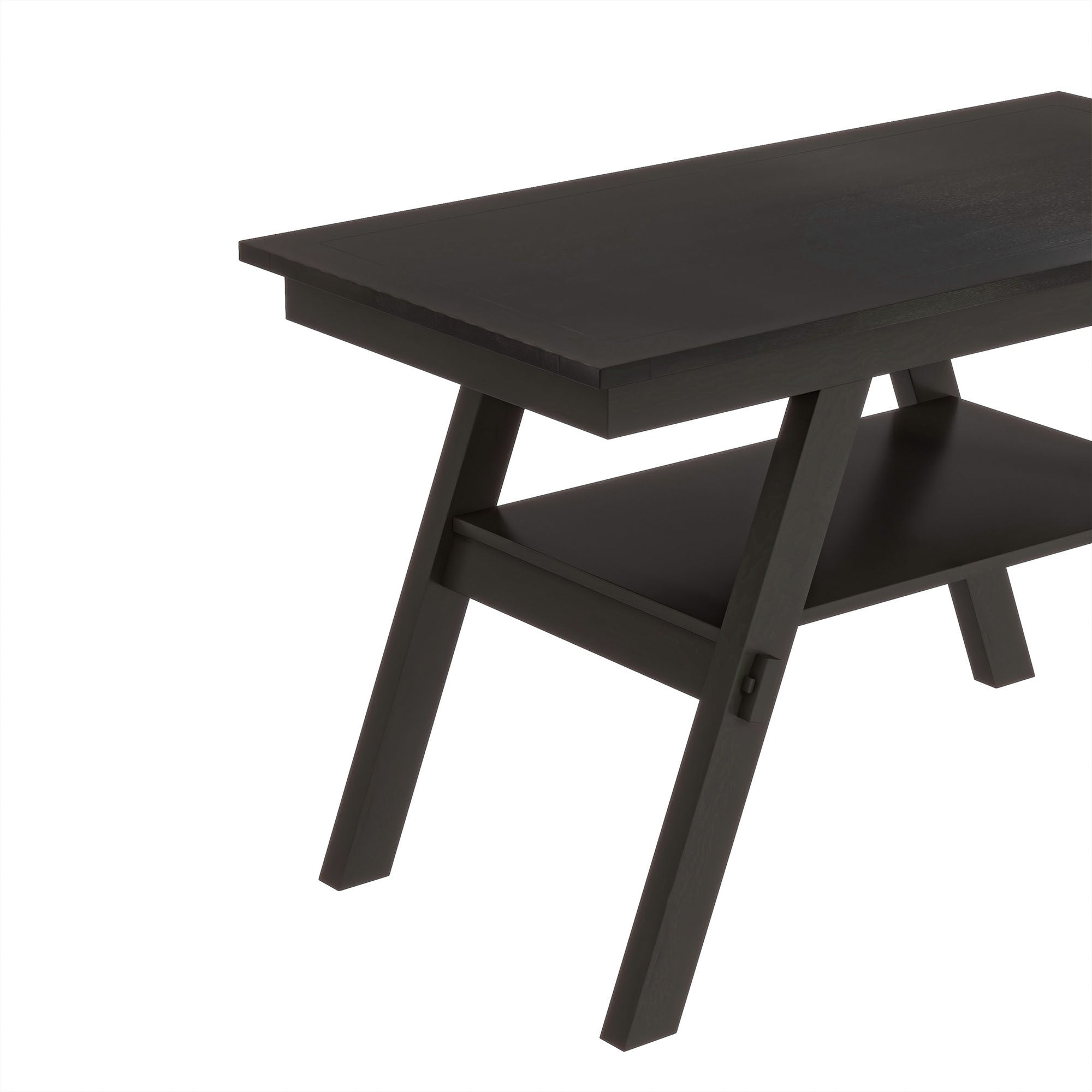 TOPMAX 6-Piece Wood Counter Height Dining Table Set with Storage Shelf, Kitchen Table Set with Bench and 4 Chairs,Rustic Style,Espresso+Beige Cushion (old sku: SH000257AAP)