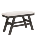 TOPMAX 6-Piece Wood Counter Height Dining Table Set with Storage Shelf, Kitchen Table Set with Bench and 4 Chairs,Rustic Style,Espresso+Beige Cushion (old sku: SH000257AAP)