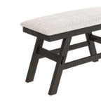 TOPMAX 6-Piece Wood Counter Height Dining Table Set with Storage Shelf, Kitchen Table Set with Bench and 4 Chairs,Rustic Style,Espresso+Beige Cushion (old sku: SH000257AAP)